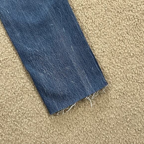 Vintage 80's Levis 26501 High Rise Button Fly Denim Jeans Cropped Size 26x26 - Picture 6 of 12
